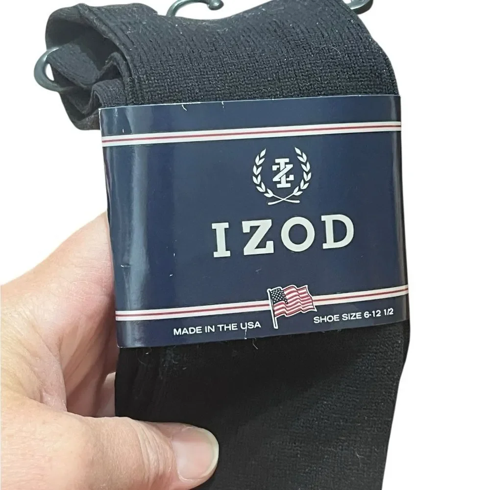 IZOD Men's Classic Black‎ Dress Socks